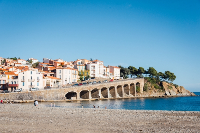 The beach at Banyuls Sur Mer, France