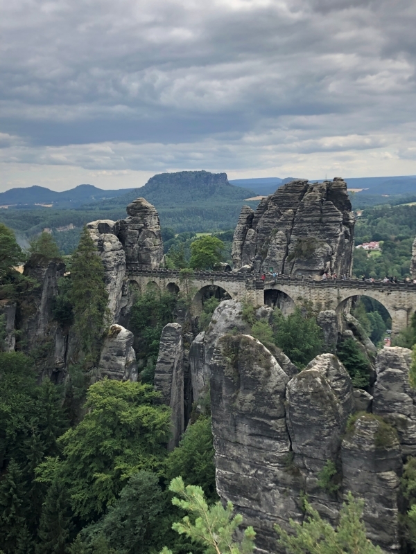 Bastei bridge in Saxon Switzerland (by Abi Motais)