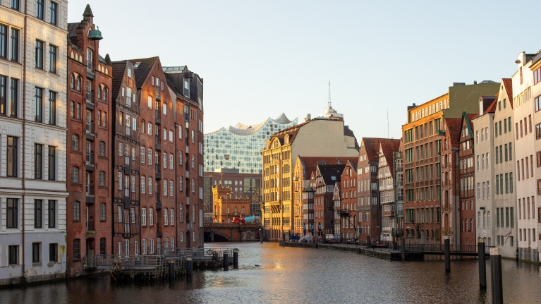 The Speicherstadt warehouse district in Hamburg