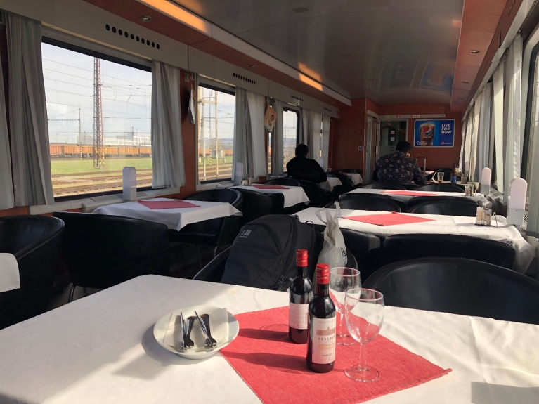 One of the many dining cars Tom encountered on his travels across Europe (Tom Chesshyre)