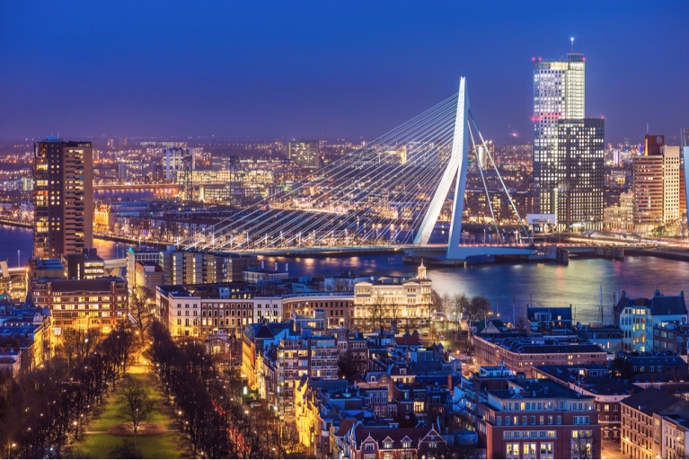 Skyline of Rotterdam, the Netherlands