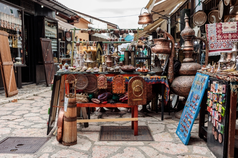 East and West meet in Sarajevo's Bazaar