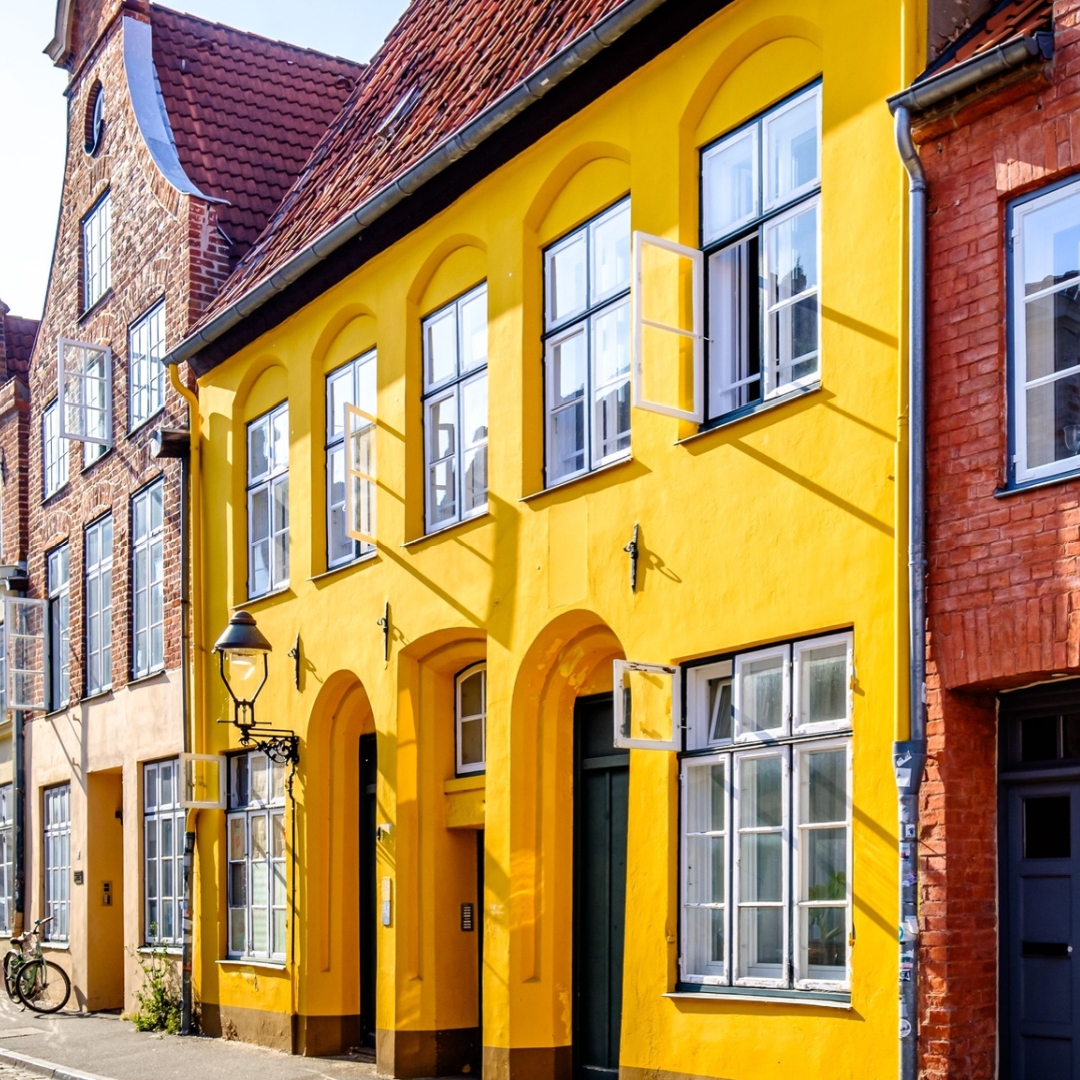 Colourful houses in Lubeck, Germany