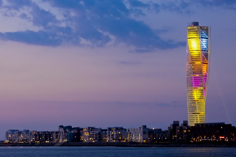 The Turning Torso skyscraper in Malmö