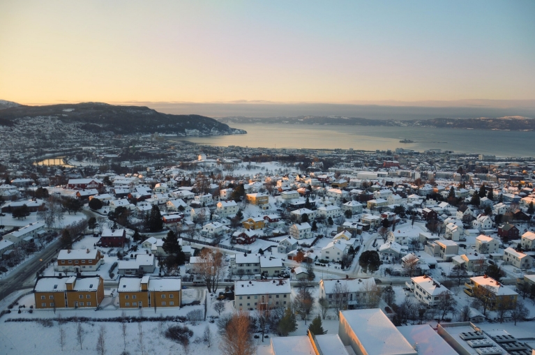 Trondheim at sunset