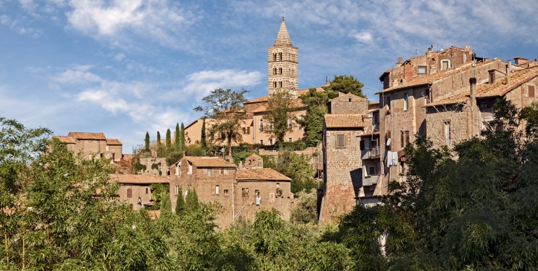 The town of Viterbo, also called the "city of the popes" 