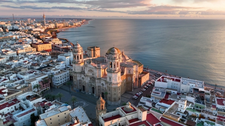 Sunset in Cadiz, Spain